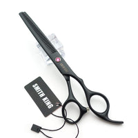 Smith King 7.0 inch Hair Scissors Set with Razor Combs in 1 Set (Black)