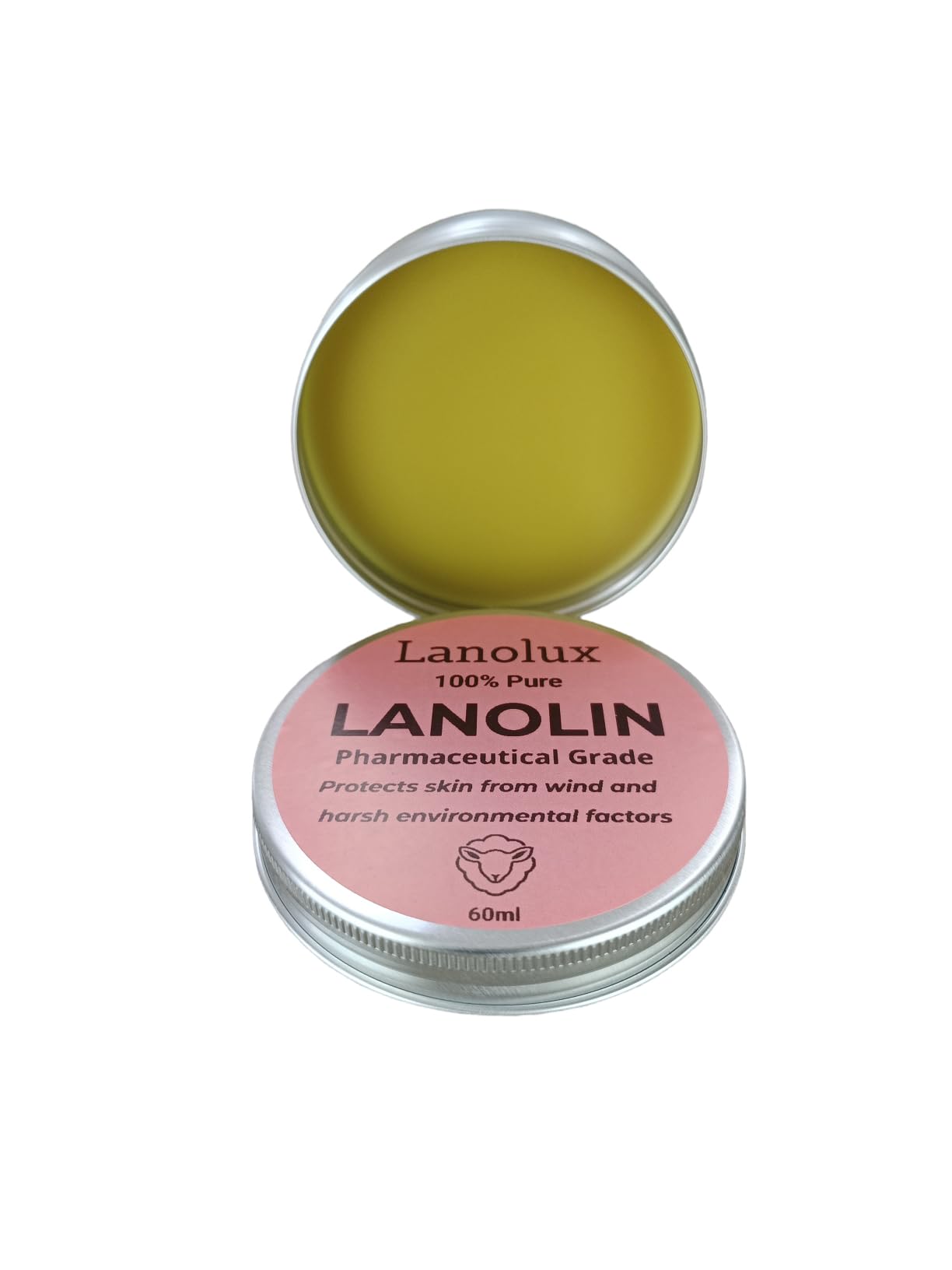 DiiD Lanolin Pure Cream, Hand Cream, Lip Balm, Nipple Soothing Moisturizer for Cracked Or Sore Skin 60ml Lanolin Anhydrous Pharmaceutical Grade