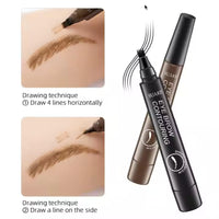 NOMPAT PACK OF 5 Microblading Eyebrow Pencil, Waterproof Magic Eyebrow Pen, 4 Tipped Precise Brow Pencil, Long-lasting Natural Makeup Fine Stroke Eye Brow Pencil