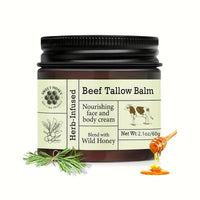 Lustrabelle Beef Tallow for Skin, Unscented All-Purpose Moisturizer, Deeply Nourishing Organic Grass Fed Tallow Balm, Beef Tallow Cream for Face & Body,Olive Oil & Vitami Moisturizing Skin Care Cream for Dry Skin