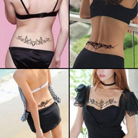 WouND 28 Sheets Women Sexy Temporary Tattoos Stickers Abdomen Waist Waterproof Tattoo Stickers Women Ideal Bachelorette Party Tattoos,for Women and Girl Temporary Fake Body Tattoos