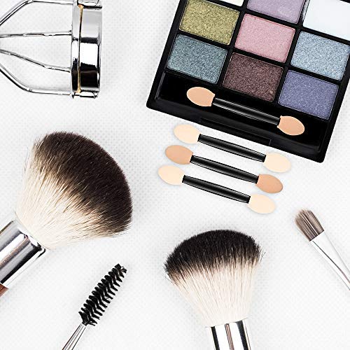 Eyeshadow Applicators,MORGLES Eyeshadow Brush Sponge Applicator 50pcs Disposable Eyeshadow Brush Eyeshadow Sponge Brush Eye Makeup Applicators(Black)