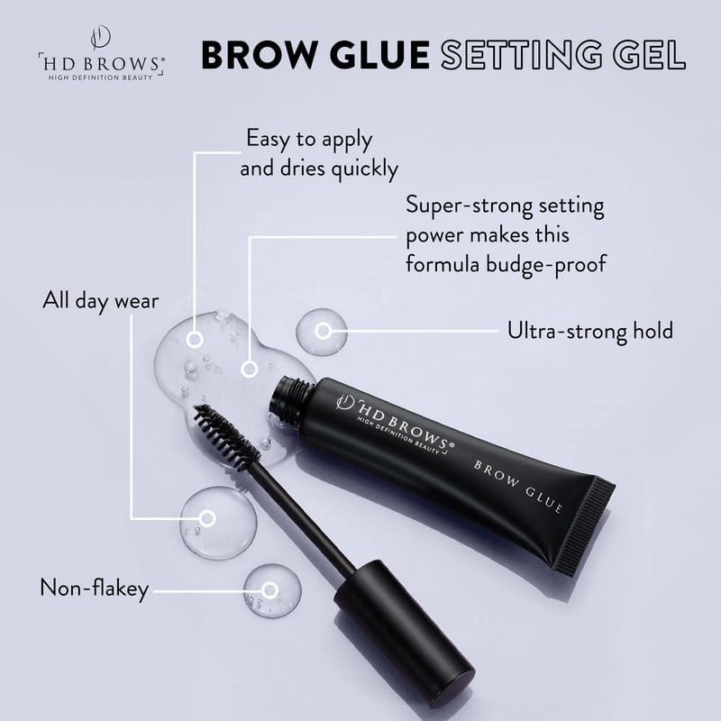 HD Brows Defined Brow Bundle | 1x Clear Brow Glue Setting Gel & 1x Brow Defined Vamp Eyebrow Pencil | Long-Lasting Brow Gel with Lamination Effect & Precision Eyebrow Pencil for Defining, Shaping, and Filling