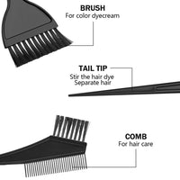 GAOHUI 4 Pcs Hair Coloring Brushes, Hair Dye Kit, Double Sided Hair Dying Brushes Tint Comb Set, DIY Salon Hair Dye Brush and Bowl Set with Hair Dying Mixing Bowl