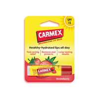 Carmex Strawberry Moisturising Lip Balm Stick for Soft, Protected Lips with SPF 15 (4.25 gm - Pack of 1)