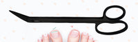 Sandbros Toenail Scissors Extra Long, 19 cm, Stainless Steel with Micro Teeth (Black..)