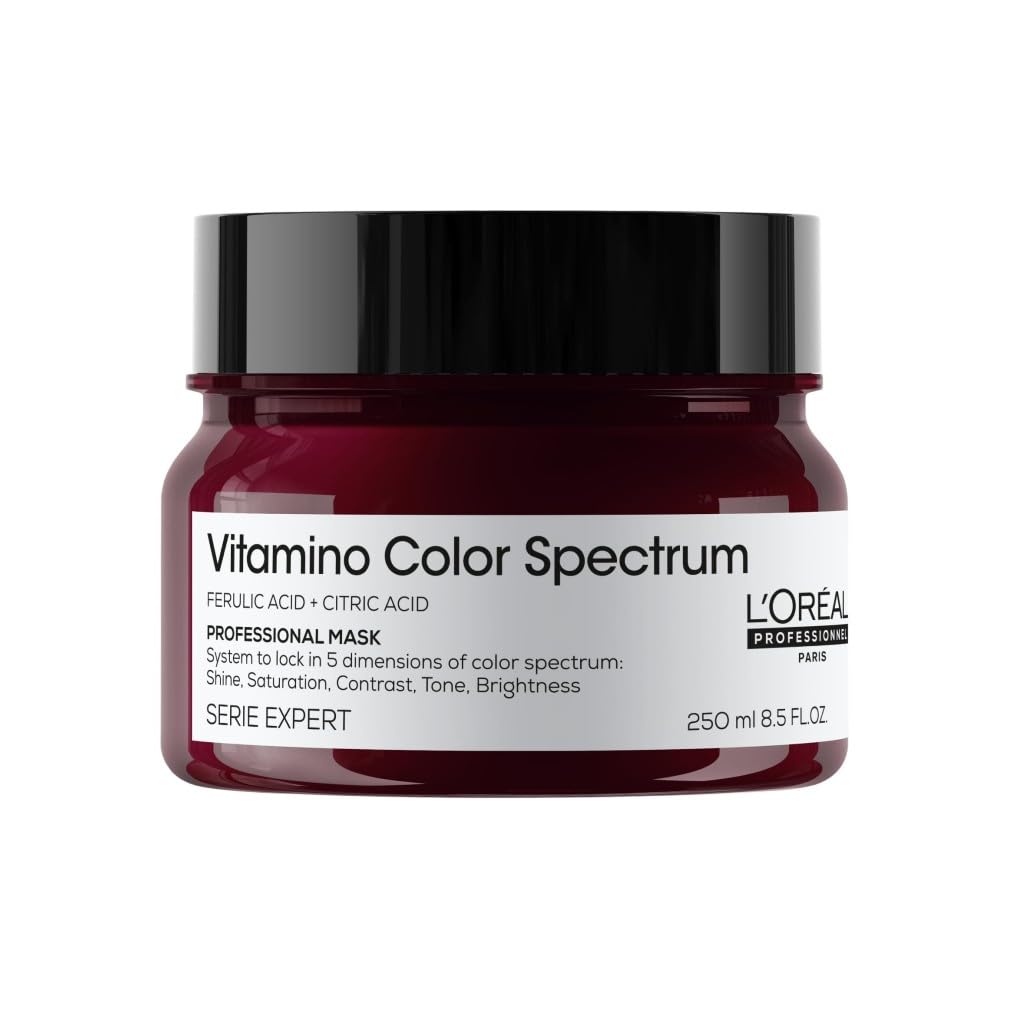 L'Oréal Professionnel Paris L'Oréal Professionnel Vitamino Color Spectrum Maske, Professionelle Haarmaske für strahlende Farbbrillanz, Glass Hair Effekt für intensive Geschmeidigkeit & Stärkung, 250ml