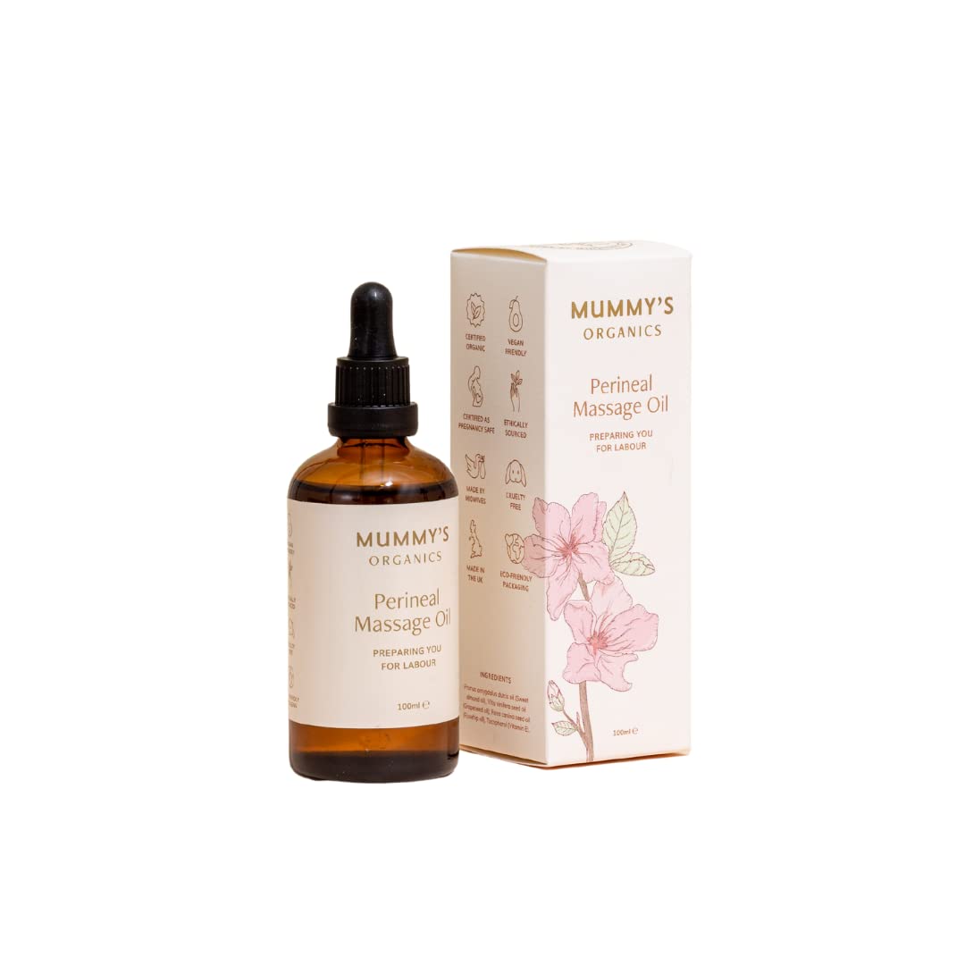 Mummy’s Organics Organic Perineal Massage Oil | Almond & Rosehip Oil | Pregnancy & Maternity Care | Prevents Tears | Award-Winning | Made by Midwives | Labour Essentials | Mummy's Organics | 100ml