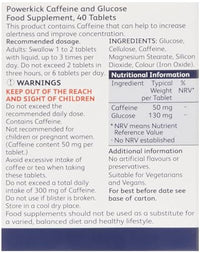 Chinoxia Powerkick Extra Energy Caffeine and Glucose Tablets x 40 - Pack of 6 (240 tablets total)