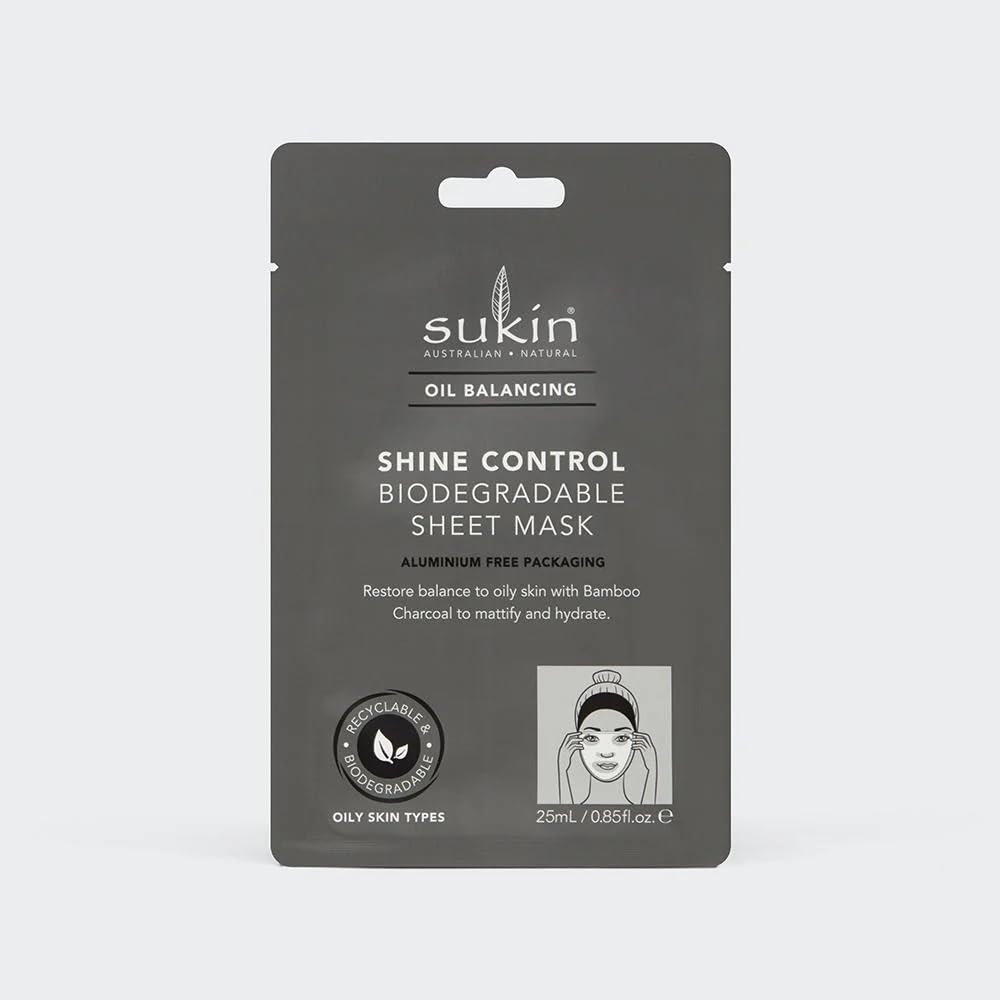 SUKIN OIL BALANCING MASK SACHETX8 SHINE CONTROL SHEET