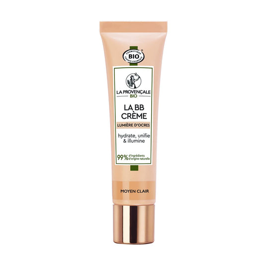 La Provençale Bio - La BB Cream Lumière d'Ocres Certified Organic - Moisturising Tinted Cream - AOP Provence Organic Olive Oil - For All Skin Types - Colour : Medium Light - 30 ml