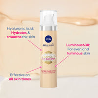 NIVEA Cellular LUMINOUS 630 Anti-Dark Spot Tinted Fluid SPF 20 Double Corrector (40ml), Correcting Dark Spot Cream, Facial Concealer for Luminous Skin