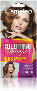 Cameleo - Coloring Shampoo - Gold Caramel - Quick and Easy Color Refreshing - Washable Coloring - Tone In Tone - 40ml