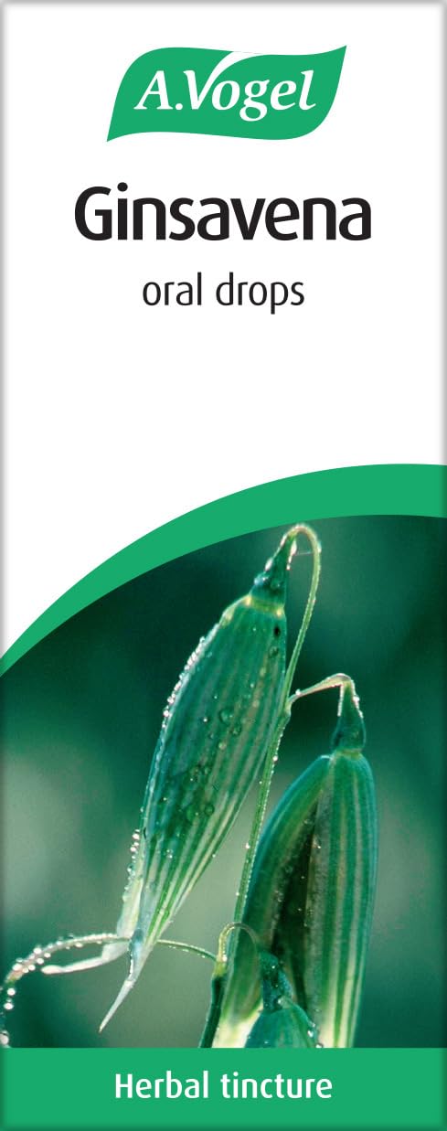 A.Vogel Ginsavena Drops | Herbal Food Supplement | Extract of Freshly Harvested Avena Sativa Herb & Eleutherococcus | Suitable for Vegans | 50ml