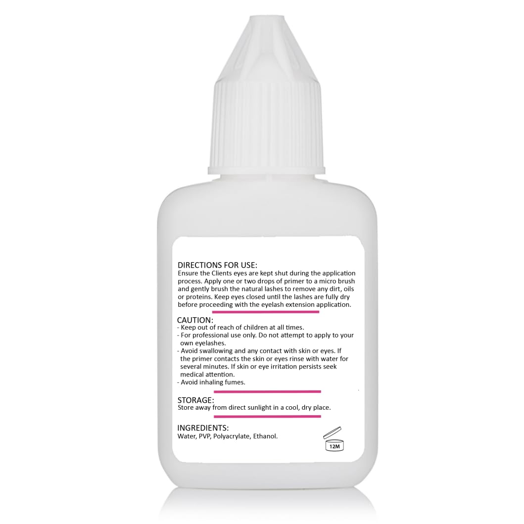 TUTU LASH Eyelash Primer 15ml Pre-Treatment for individual Lash Extensions pre-treatment removes proteins and oils and provides longer lash retention TUTU Lash