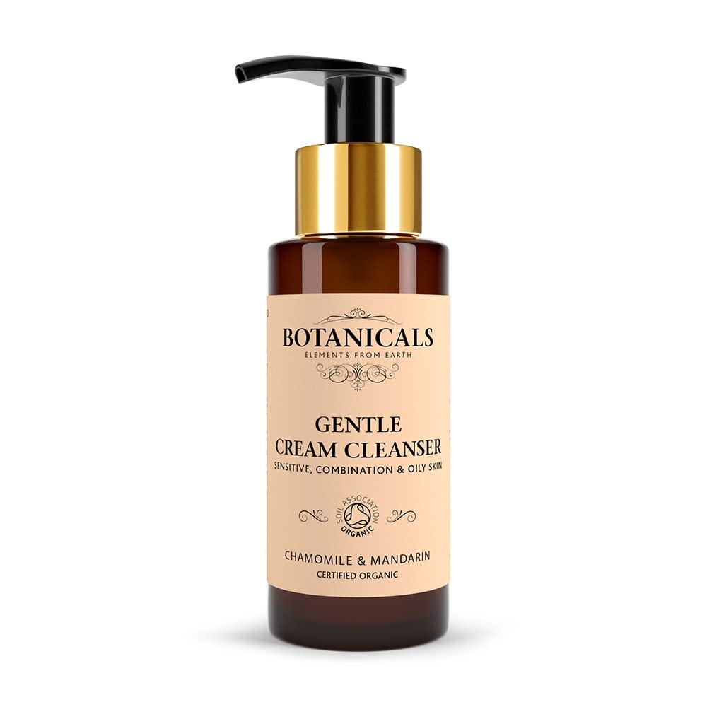 Botanicals Gentle Cream Cleanser - 3 in 1 Cleansing, Balancing and Moisturising Makeup Remover, Natural, Vegan & Certified Organic, Mandarin & Chamomile 100ml