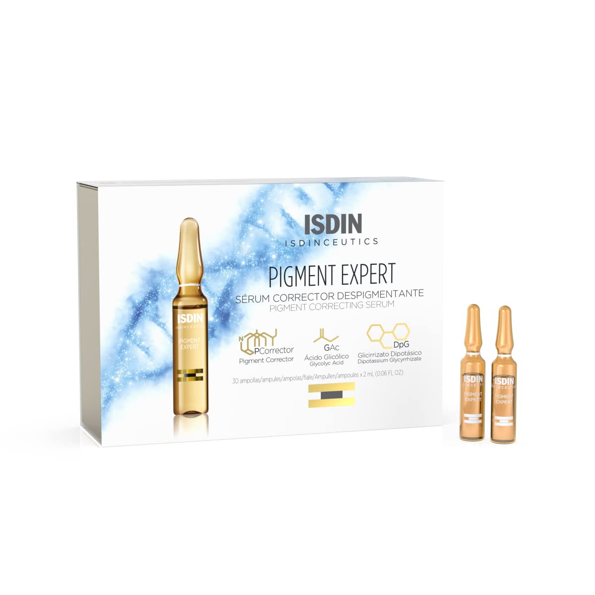 ISDIN Isdinceutics Pigment Expert Facial Pigment Correcting Serum (30 ampoules) | Helps to reduce appearance of dark spots on the skin
