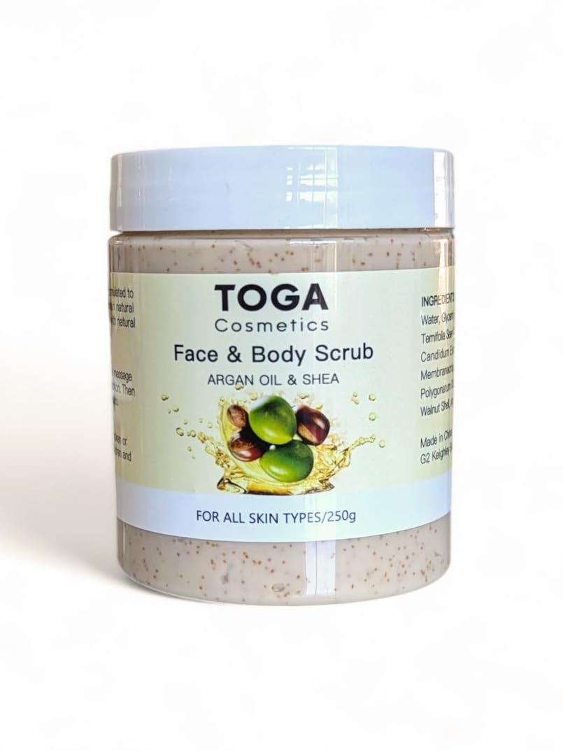 Generic Natural Shea Butter & Argan Oil Face & Body Scrub Exfoliating Body Scrub & Exfoliator - Skincare Remove, Rejuvenating & Softening - Deep Cleansing