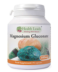 Magnesium Gluconate 500mg x 90 Capsules (100% Additive Free)