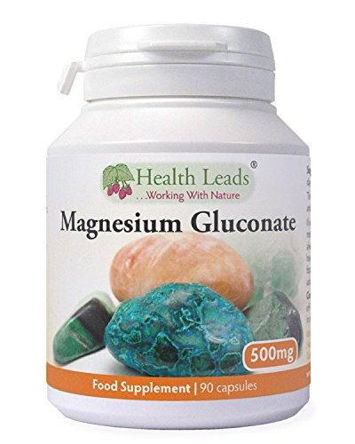 Magnesium Gluconate 500mg x 90 Capsules (100% Additive Free)