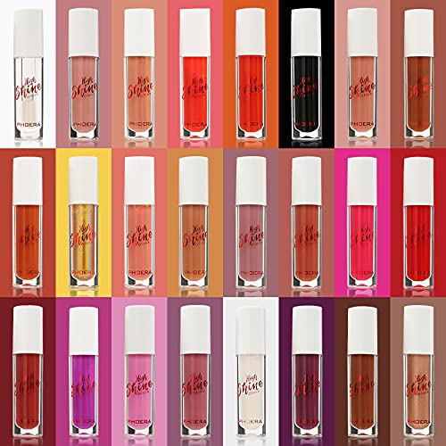 AQUAPURITY Phoera® Cushiony High Shine Lip Gloss 3ml Pigmented Moisturising Non-Sticky clear lipgloss (114 Bliss)