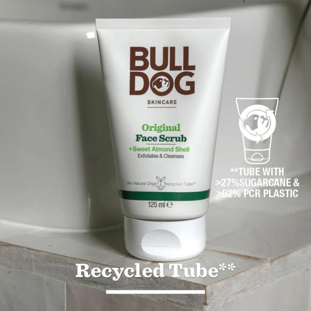 BULLDOG SKINCARE Original Face Scrub For Men Exfoliating Almond Shell Scrub 125 ml