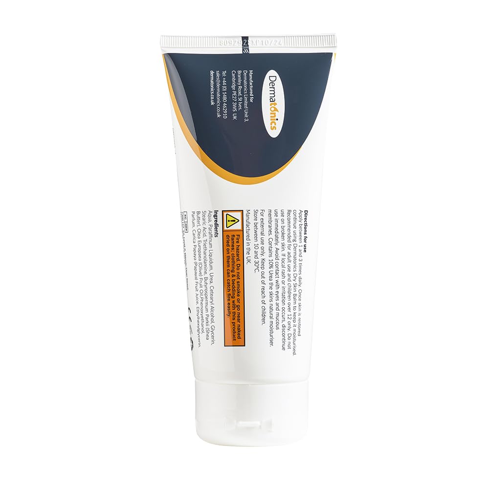 Dermatonics Dry Skin Balm - Vegan-Friendly Formula with Urea, Olive and Papaya for Smooth and Nourished Skin | With a Fresh Scent for Men and Women Daily Use | 200 ml