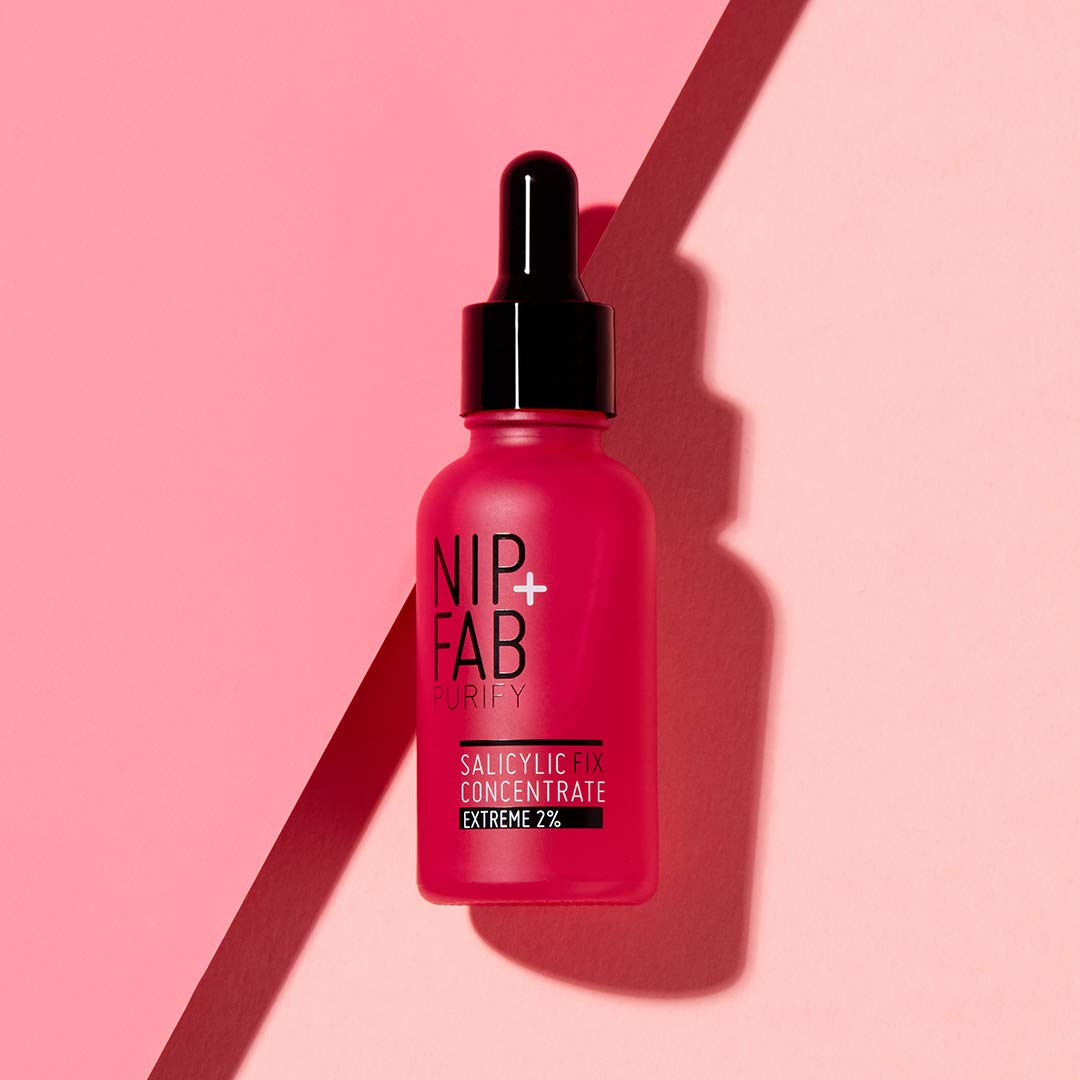 Nip+Fab Nip + Fab Salicylic Acid Concentrate Extreme 2% BHA Liquid Drops for Face with Niacinamide Vitamin B3 to Refine and Minimize Pores, Even Skin Tone, Oil Control, 30 ml