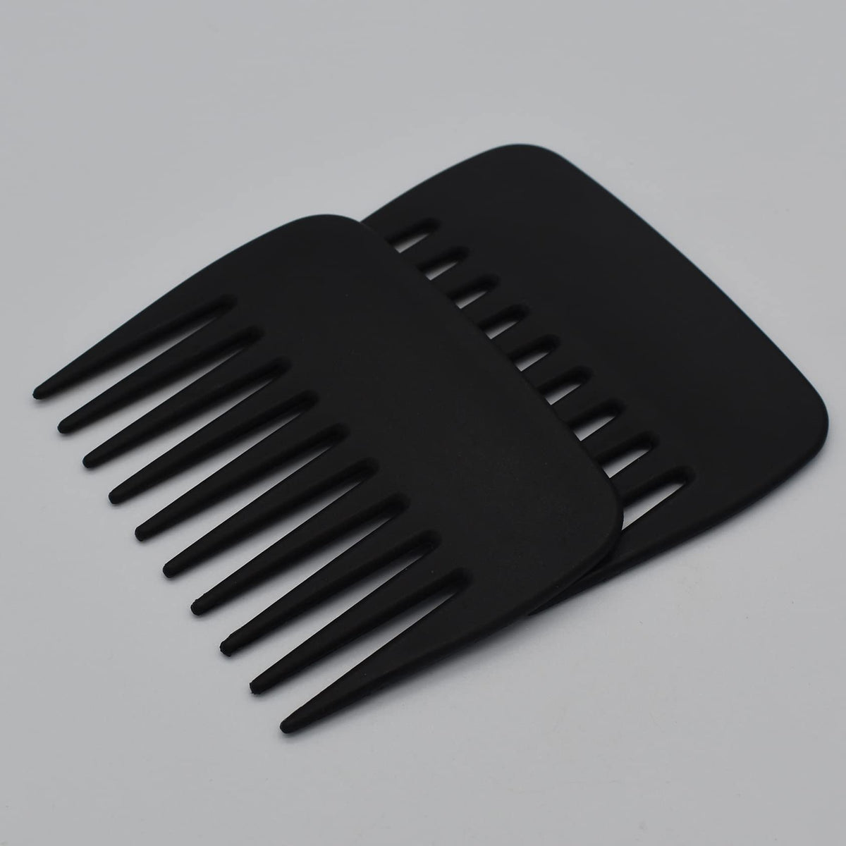 AIRERA 2 Pieces Professional Pompadour Streaker Afro Hair Combs, Mens Slickback Styling Comb, Wide Tooth Wet Pick Hair Beard Comb, Anti-Static Heat Resistant Hairdressing Shower Comb for Men Salon (A)