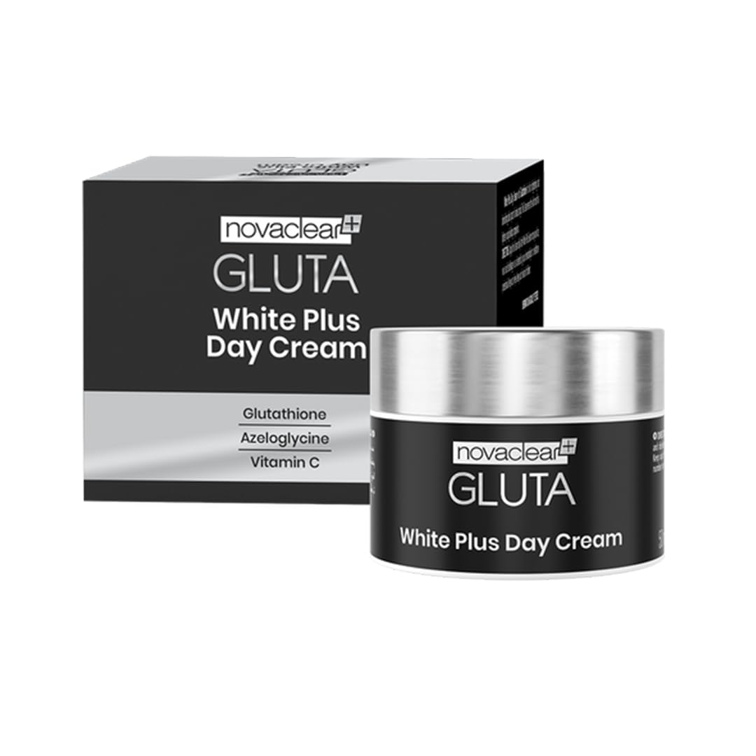 Novaclear Gluta White Plus Set – White Plus Serum, Day Cream & Night Cream with Glutathione & Retinol for Dark Spots, Even Skin Tone & Anti-Aging Skincare Routine