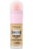 Maybelline New York Instant Anti Age Rewind Perfector, 4-In-1 Primer, Concealer, Highlighter, Self-Adjusting Shades, Evens Skin Tone with a Glow Finish, Shade: 1.5 Light Medium