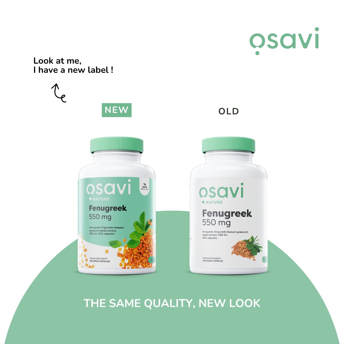OSAVI Osavi Fenugreek, 550mg - 120 vcaps
