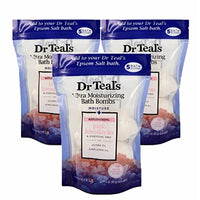 Fiinix 15 x Dr. Teals Bubble Bath Bombs 1.6oz Ultra Moisturising Pink Himalayan & Essential Oils with Jojoba & Sunflower Oil | Revitalising Natural Aroma Perfect for Stress Relief, Spa & Relaxation |