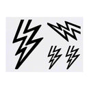 Azeeda 4 x 'Lightning Bolt' Temporary Tattoos - Water Resistant, Skin-Safe, Non-Toxic Transfers, Mixed Sizes (TO00000856)