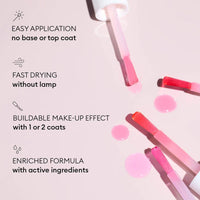 Manucurist Active Glow™ Raspberry Colour-Care Hybrid Nail Polish - Vegan & Made in France Ultra-Glowy 2 in 1 Nail Concealer & Care Pink - Nails Care