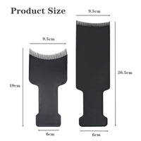 FYHJNC 2PCS Hair Dye Highlighting Boards with Fine Teeth & Flat Top Comb – Salon-Grade Sectioning Tools for Balayage, Bleach, Colouring at Home (Black)