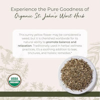Starwest Botanicals Organic Dried St. John's Wort - Loose Leaf Herb for Tea, Made from St. John's Wort Flower, Supports Relaxation, Cut & Sifted, Certified Kosher, Non-GMO - 1 lb Bag
