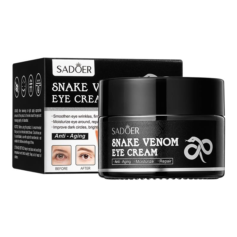 gcdat Retinol Snake Venom Peptide Eye Cream, Firming Eye Cream, Anti Ageing Eye Cream, Under Eye Cream For Puffiness and Bags Reduces Fine Lines
