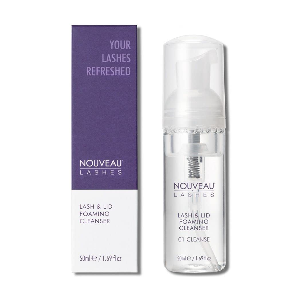 Nouveau Lashes Lash & Lid Gentle Foaming Cleanser, Encourages Optimal Lash and Eyelid Hygiene, Suitable for Use on Lash Extension, Vegan, 50 ml