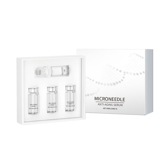 ISBEAUSOLS 3Pcs Micro Infusion Facial Serum Set, Hyaluronic Acid Microneedling Essence for Glowing Skin, Gla-Mory Micro Infusion System for for Wrinkles, Hyaluronic Acid Microneedling with Roller