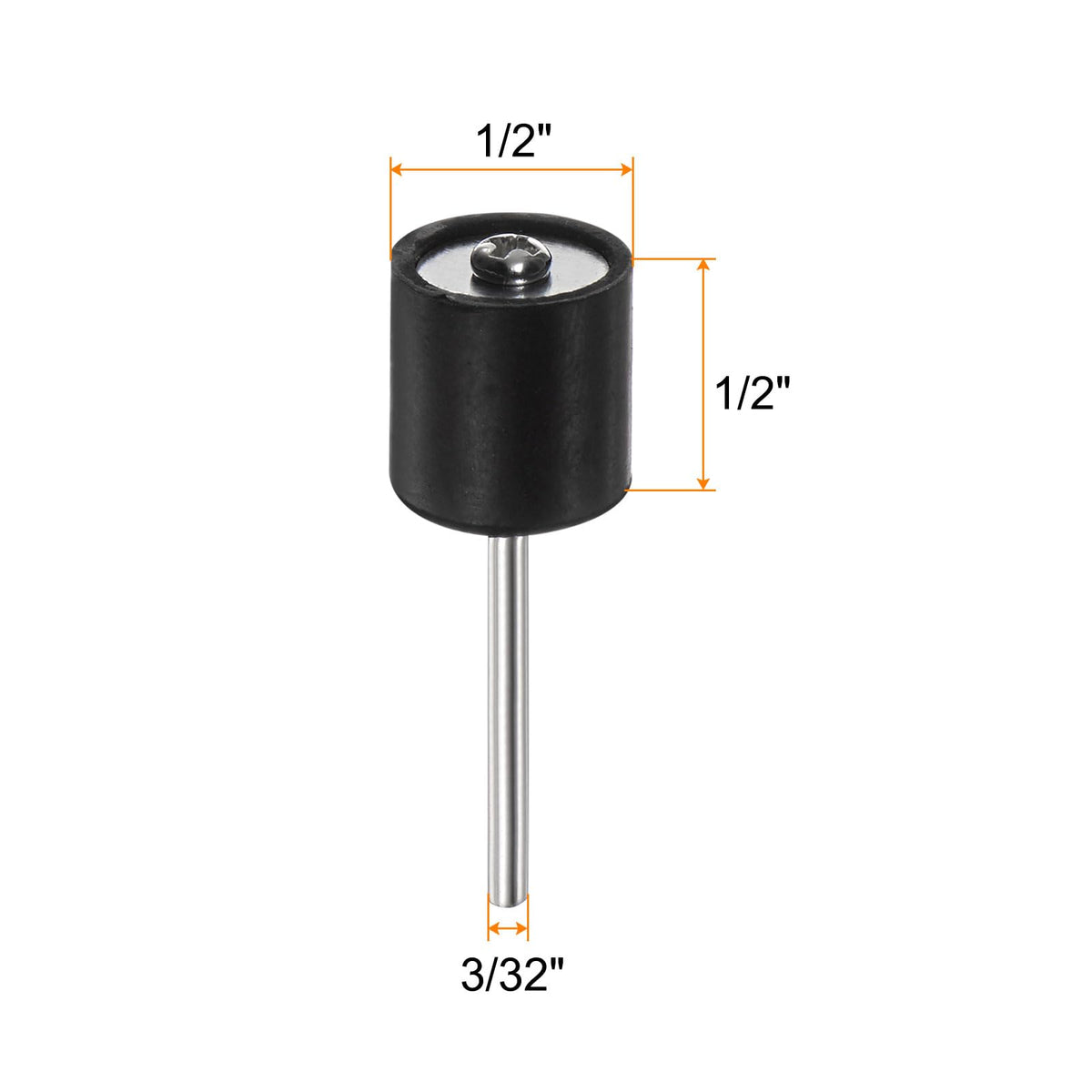 sourcing map 10pcs 1/2 Inch Sanding Drum Rubber Mandrels 2.35mm Shank Sanding Sleeve Holder for Drum Sander Rotary Grinder