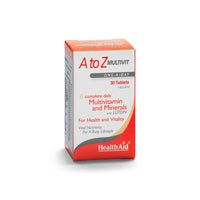 HealthAid A to Z Multivitamins and Minerals, 30 Vegetarian Tablets