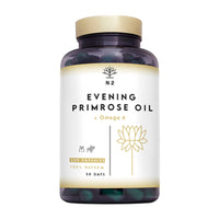 Evening Primrose Oil 2000 mg, 10% GLA. 200 Softgel Capsules with Vitamin E and Omega 6. High Strength, Easy Swallow, Cold Pressed. Menopause, Skin and Nails Care. Made in EU. N2 Natural Nutrition