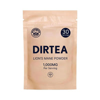DIRTEA Lions Mane Mushroom Powder | 100% Organic | Vegan | Non GMO | Cognitive Function Support and Memory Booster Nootropic - Premium Lion's Mane Extract | Pouch 60g - 30 Day Serving