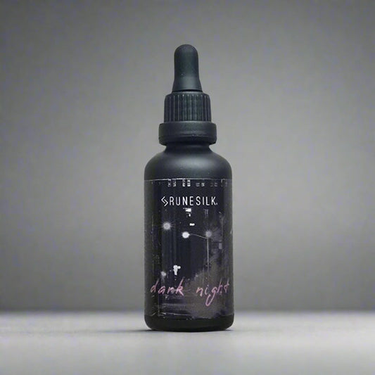 Dark Night Bedtime Beard Oil by RUNESILK | Beard Oil for Men - Conditioner with Argan Oil - Gentle Beard Care for All Skin Types | Made in the UK | Vegan Friendly