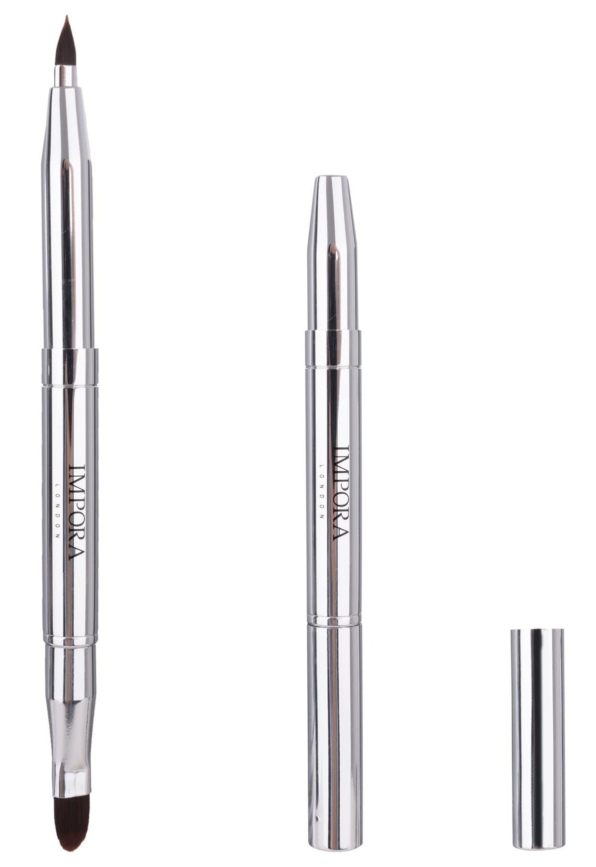 IMPORA LONDON Retractable Lip Makeup Brush by Impora London. Perfect for Travel, Lightweight, Handbag Ready. Lipstick Brush with Lid.