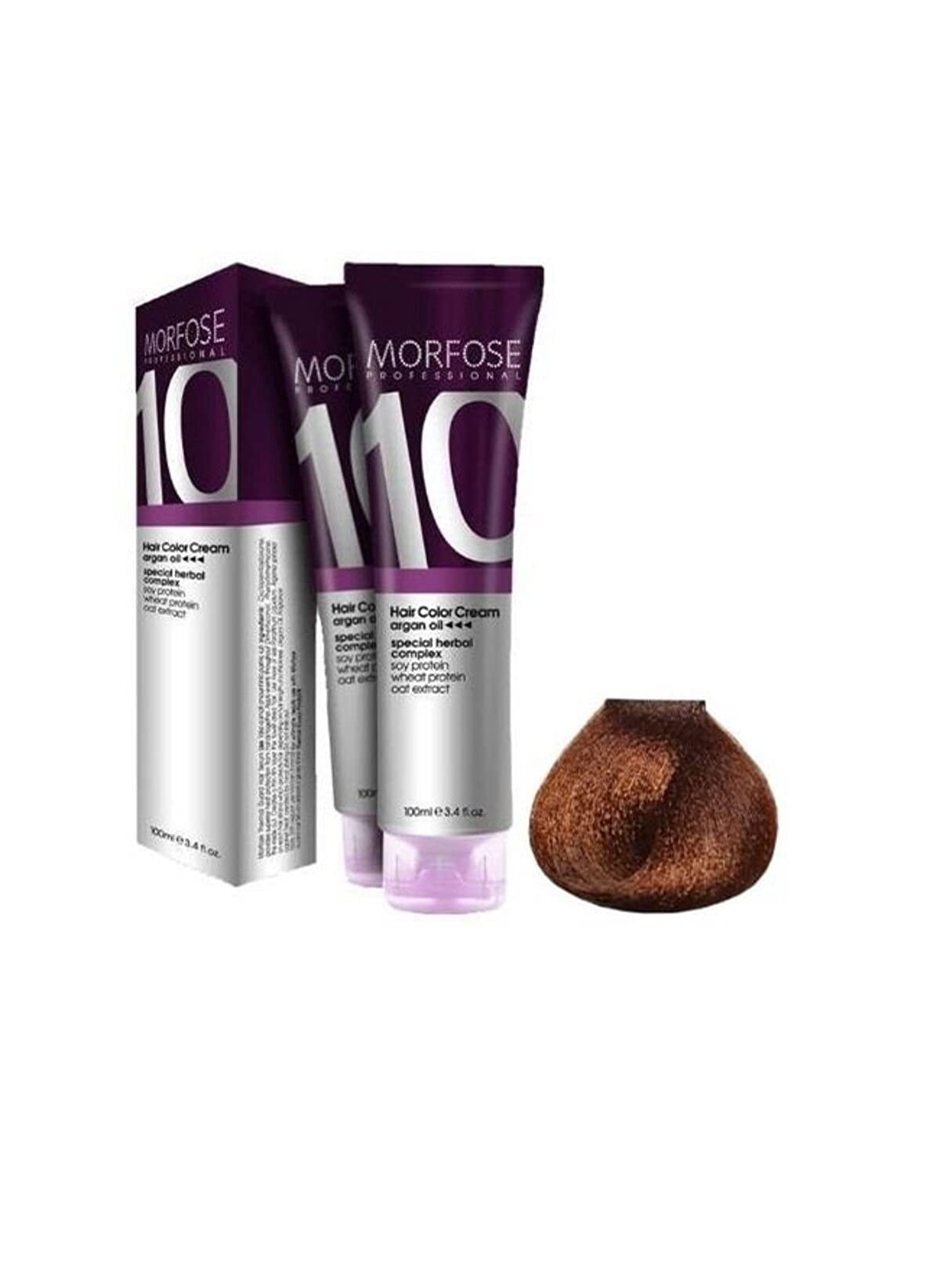 MORFOSE Morfose 10 Professional Hair Colour Cream 100 ml, No. 6.34 Copper Brown