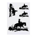 Azeeda 4 x 'Cowboy On Horse' Temporary Tattoos - Water Resistant, Skin-Safe, Non-Toxic Transfers, Mixed Sizes (TO00055447)