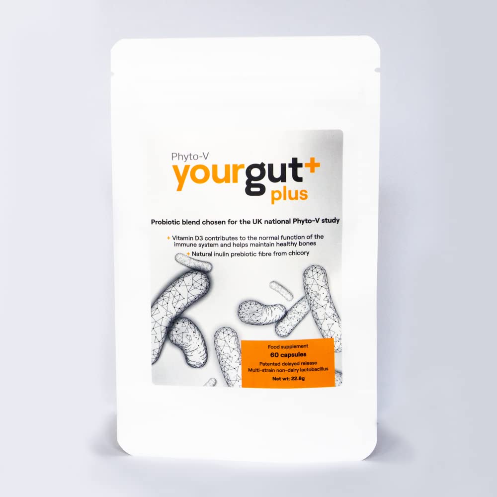 Phyto-V your gut plus+ Yourgutplus+ The Probiotics of a Live Yogurt with Vitamin D (1 Pack)