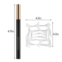 Apooliy Liquid Eyeliner with Eye Liner Stencils,Waterproof Eyeliner Pen with Slim Tip,Quick Drying,Longwearing Eye Makeup Stick,Black